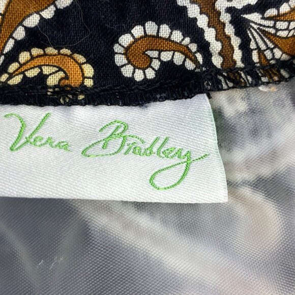 Vintage  Vera  Bradley Paisley Print Drawstring Cafe Latte Ditty Bag - Picture 9 of 11